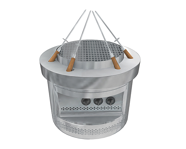 圓形燒烤爐 尺寸:900x900x1080mm